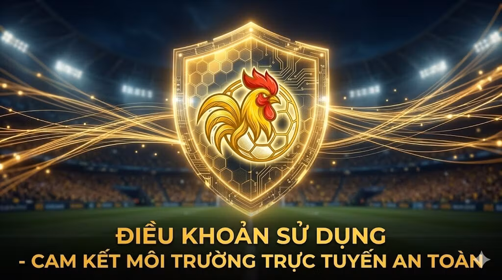 Tấm khiên bảo vệ kỹ thuật số thể hiện cam kết cung cấp môi trường xem trực tiếp bóng đá an toàn, không mã độc trong điều khoản sử dụng của Gavang TV.